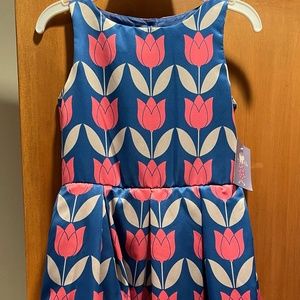 NWT Joe-Ella Printed Sleeveless Dress (Tulips), Girls Size 8